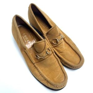 Vintage mustard Gucci loafers